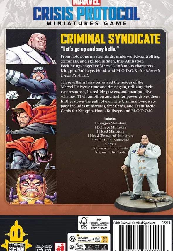 Marvel Crisis Protocol: Criminal Syndicate Affiliation Pack