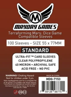 Mayday - Card Sleeves - Terraforming Mars: Dice Game Compatible - 55x77 mm - 100p