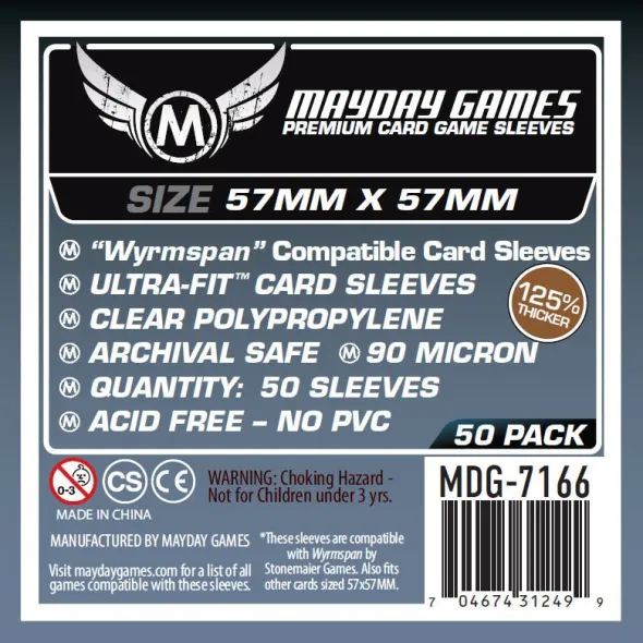 Mayday - Wyrmspan Compatible Card Sleeves - 57 x 57mm - Premium - 50p