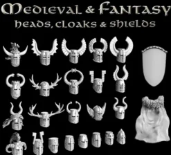 Medieval & Fantasy Heads, Cloaks & Shields