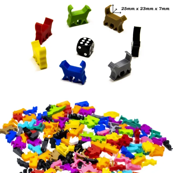Meeple - Chat x5