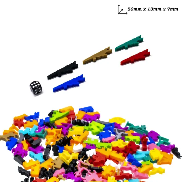 Meeple - Crocodile x5