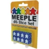 Meeple - D6 Dice Set - Blue