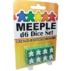 Meeple - D6 Dice Set - Green
