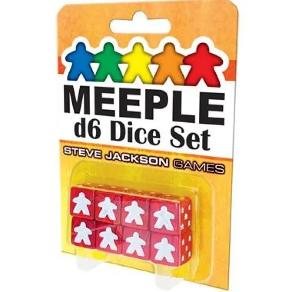 Meeple - D6 Dice Set - Red