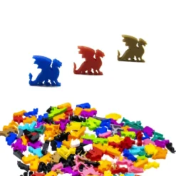 Meeple - Dragon de feu x5