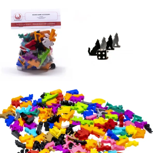 Meeple - Loup x5
