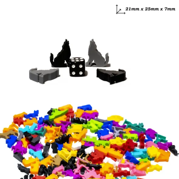Meeple - Loup x5