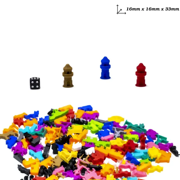 Meeple - Tours Médiévales x5