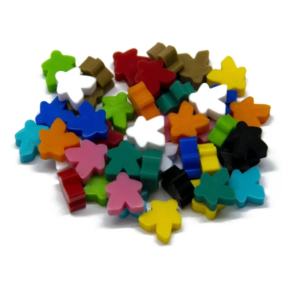 Mega Pack - Meeple Classiques (55Pcs 11 Couleurs)