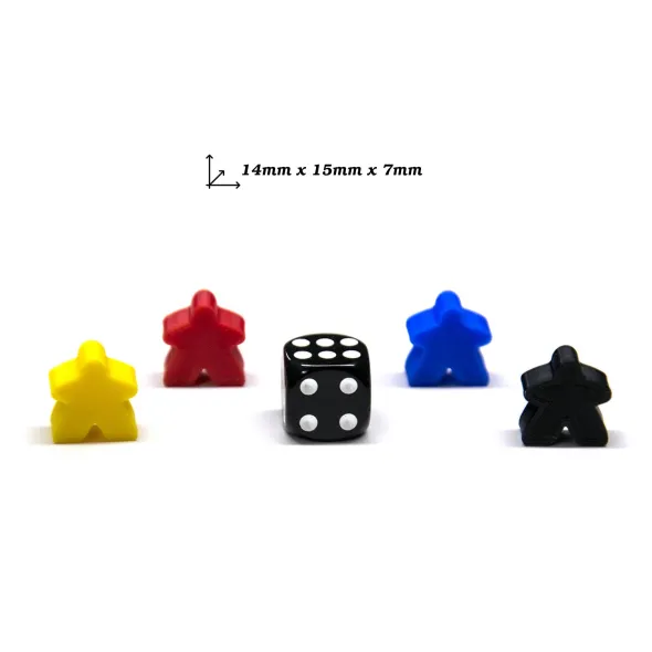 Mega Pack - Meeple Classiques (55Pcs 11 Couleurs)