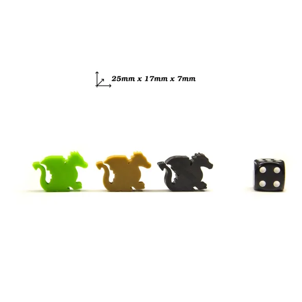 Mega Pack - Meeples Dragon (55pcs 11 Couleurs)