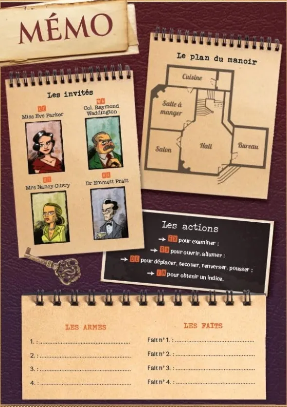 Meurtre au manoir - Coffret Jeu