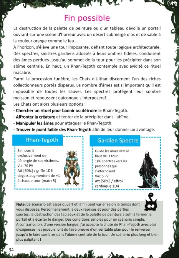 Miaulements d'Ulthar - livre des scénarios PDF