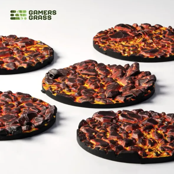 Molten Lava Bases, Round 40mm (x5)