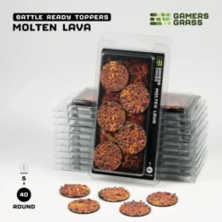 Molten Lava Bases, Round 40mm (x5)
