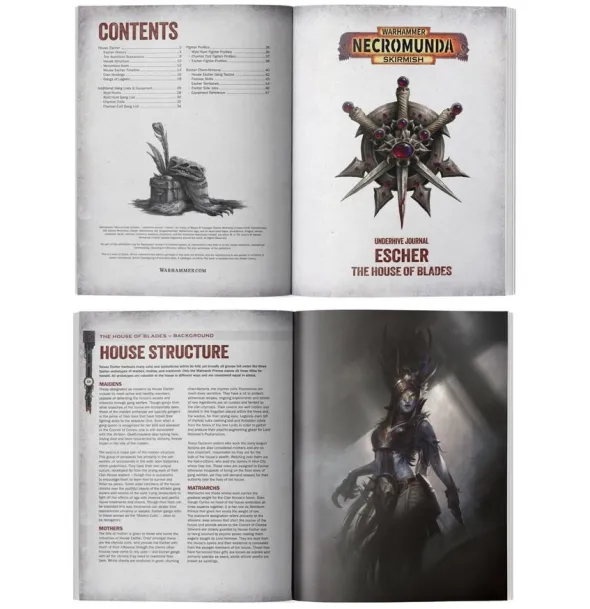 Necromunda : Skirmish - Underhive Journal - Escher - The House of Blades