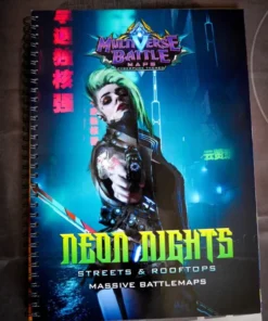 Neon Nights - Livre de cartes de bataille cyberpunk