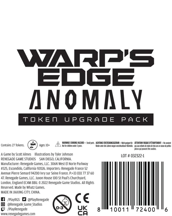 Pack de Jetons Anomalie pour Warp's Edge
