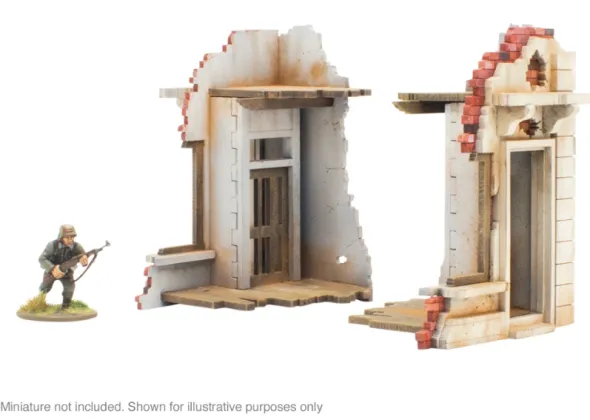 Pair of Destroyed Building Ends