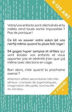Parent Epuisé : Kit de Survie Week End Pluvieux