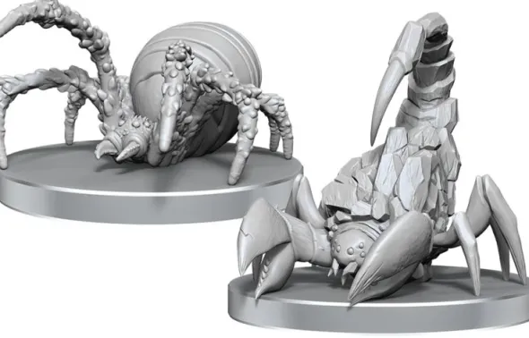 Pathfinder Battles Deep Cuts Unpainted Miniatures: Cave Scorpion & Hunting Spider