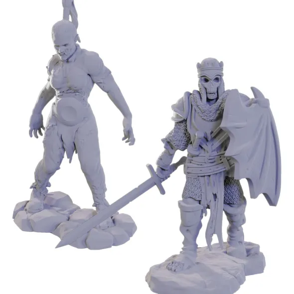 Pathfinder Deep Cuts Unpainted Miniatures: Plague Zombie & Skeletal Champion