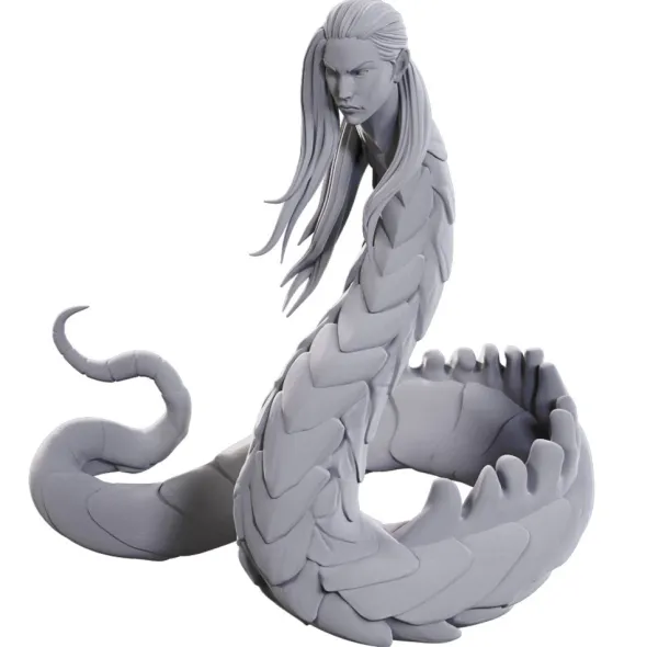Pathfinder Deep Cuts Unpainted Miniatures: Lunar Naga