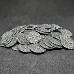 Pièces pirate en métal couleur argent antique pour jeux de société / jeux de rôle