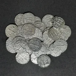 Pièces pirate en métal couleur argent pour jeux de société / jeux de rôle