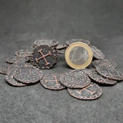 Pièces pirate en métal couleur bronze antique pour jeux de société / jeux de rôle
