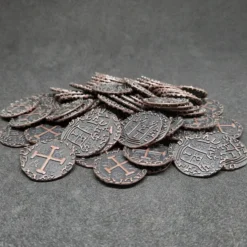 Pièces pirate en métal couleur bronze antique pour jeux de société / jeux de rôle