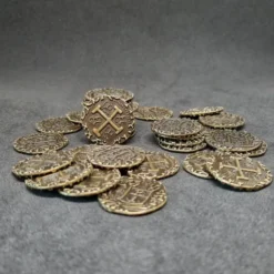 Pièces pirate en métal couleur or antique pour jeux de société / jeux de rôle