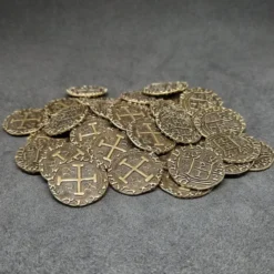 Pièces pirate en métal couleur or antique pour jeux de société / jeux de rôle