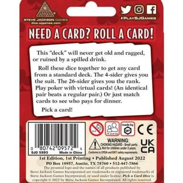 Pick a Card Dice