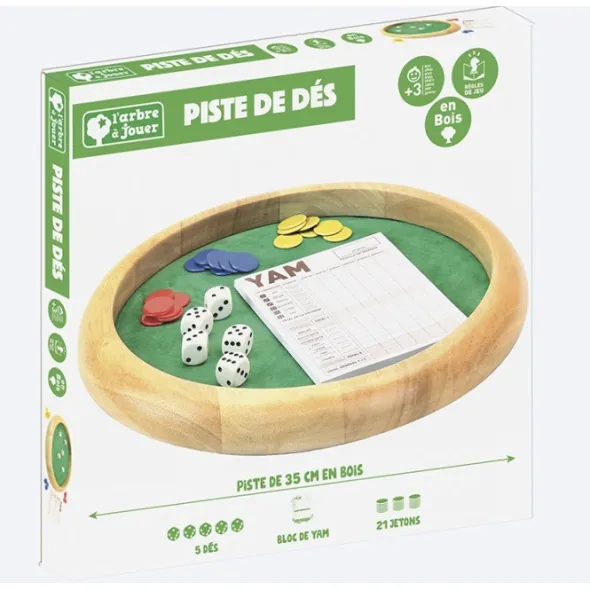 Piste de dés en bois - Yam 421 - 35 cm