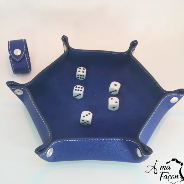 Piste de dés Nomade - Bleu Cobalt