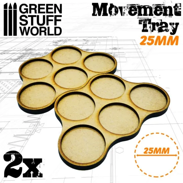 Plateaux de Mouvement MDF 5x25mm