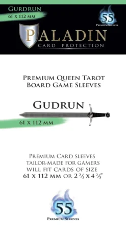 Pochettes Paladin - Gudrun Queen Tarot - 61 x 112 mm - 55p