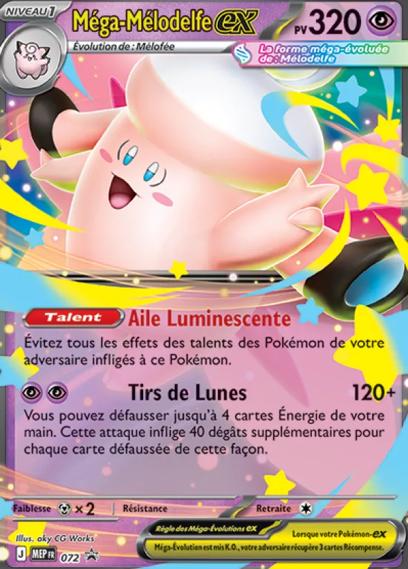 Pokémon : Boîte Méga Clair de Lune - Méga-Mélodelfe-ex