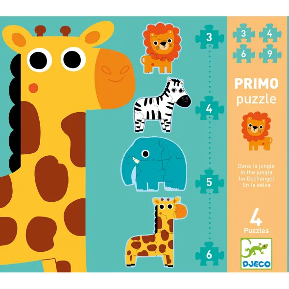 Primo Puzzle - Dans la Jungle - 3, 4, 5 et 6 Pièces