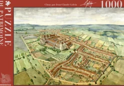 Puzzle - Abbaye de Cluny par Jean-Claude Golvin - 1000 pièces