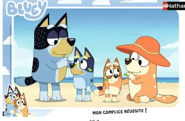 Puzzle - Bluey à la plage - 15 pièces