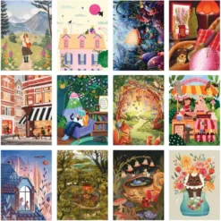 Puzzle - Coffret 12 Artistes - 12 x 99 pièces
