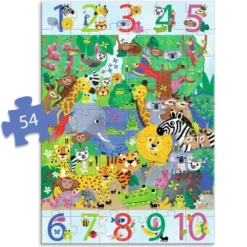 Puzzle Geant - 1 à 10 Jungle - 54 Pièces