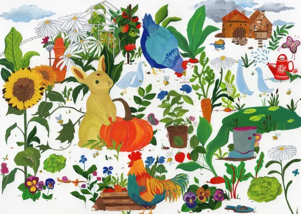 Puzzle - Le Jardin Potager - 50 Pièces