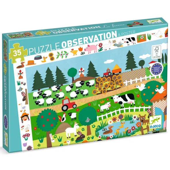 Puzzle Observation - La Ferme - 35 Pièces