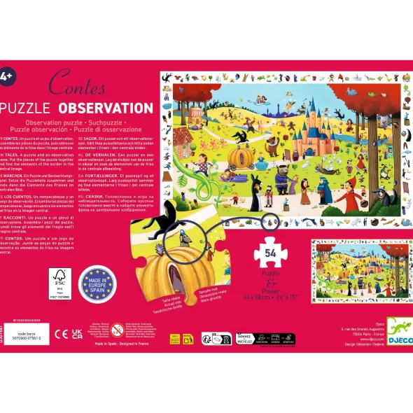 Puzzle Observation - Les Contes - 54 Pièces