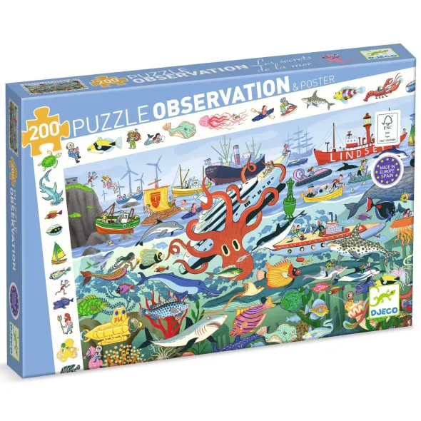 Puzzle Observation - Les Secrets de la Mer - 200 Pièces