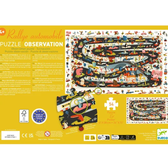 Puzzle Observation : Rallye Automobile – 54 Pièces